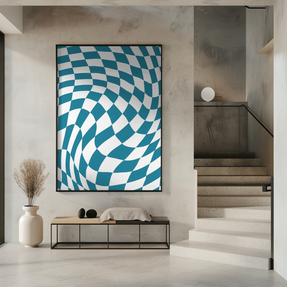 Blue Checkerboard | Poster