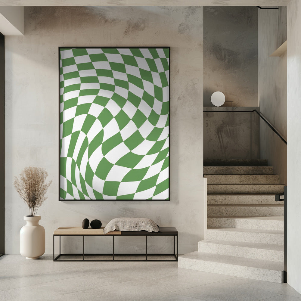 Green Checkerboard | Poster