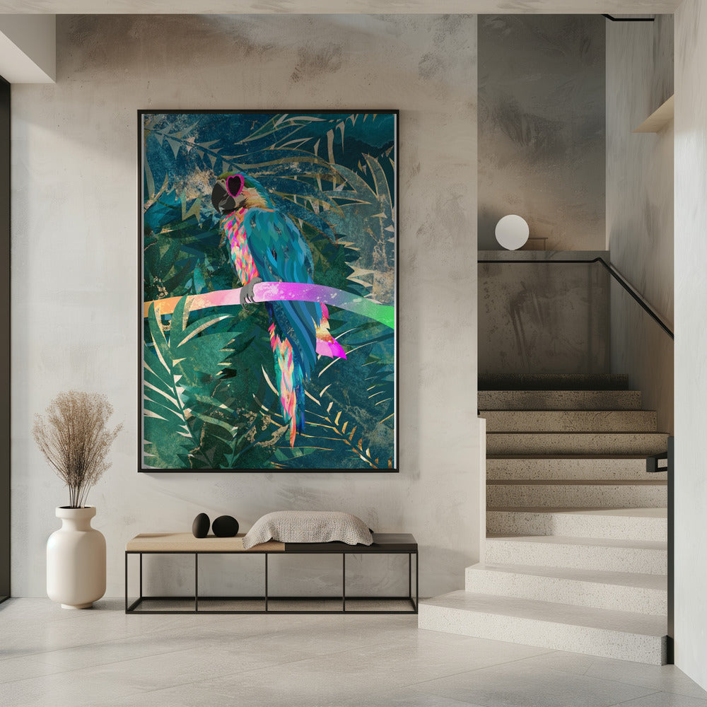 Jungle Rainbow Macaw Glasses 01 | Poster