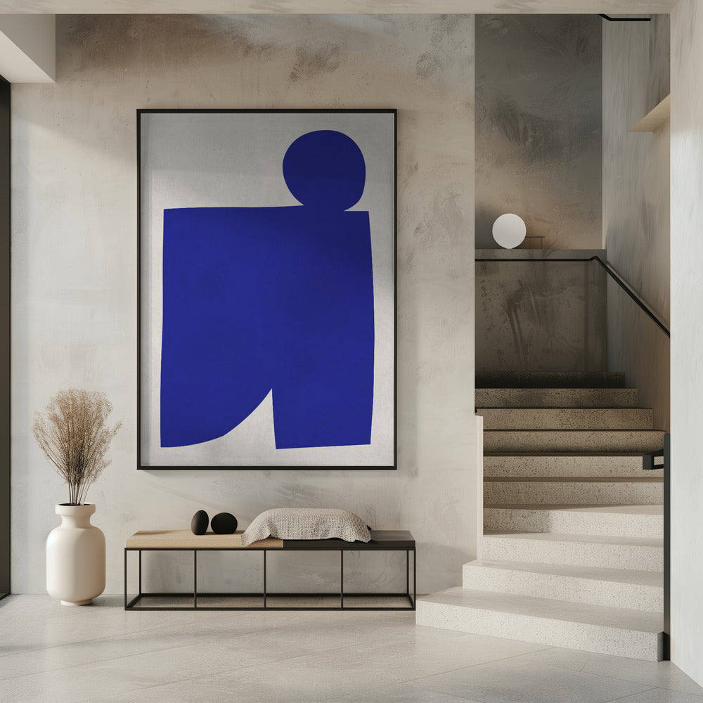 Blue and white art 1 | Poster