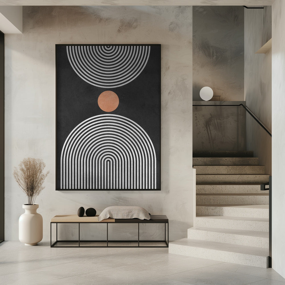 Circles on black background 5 | Poster