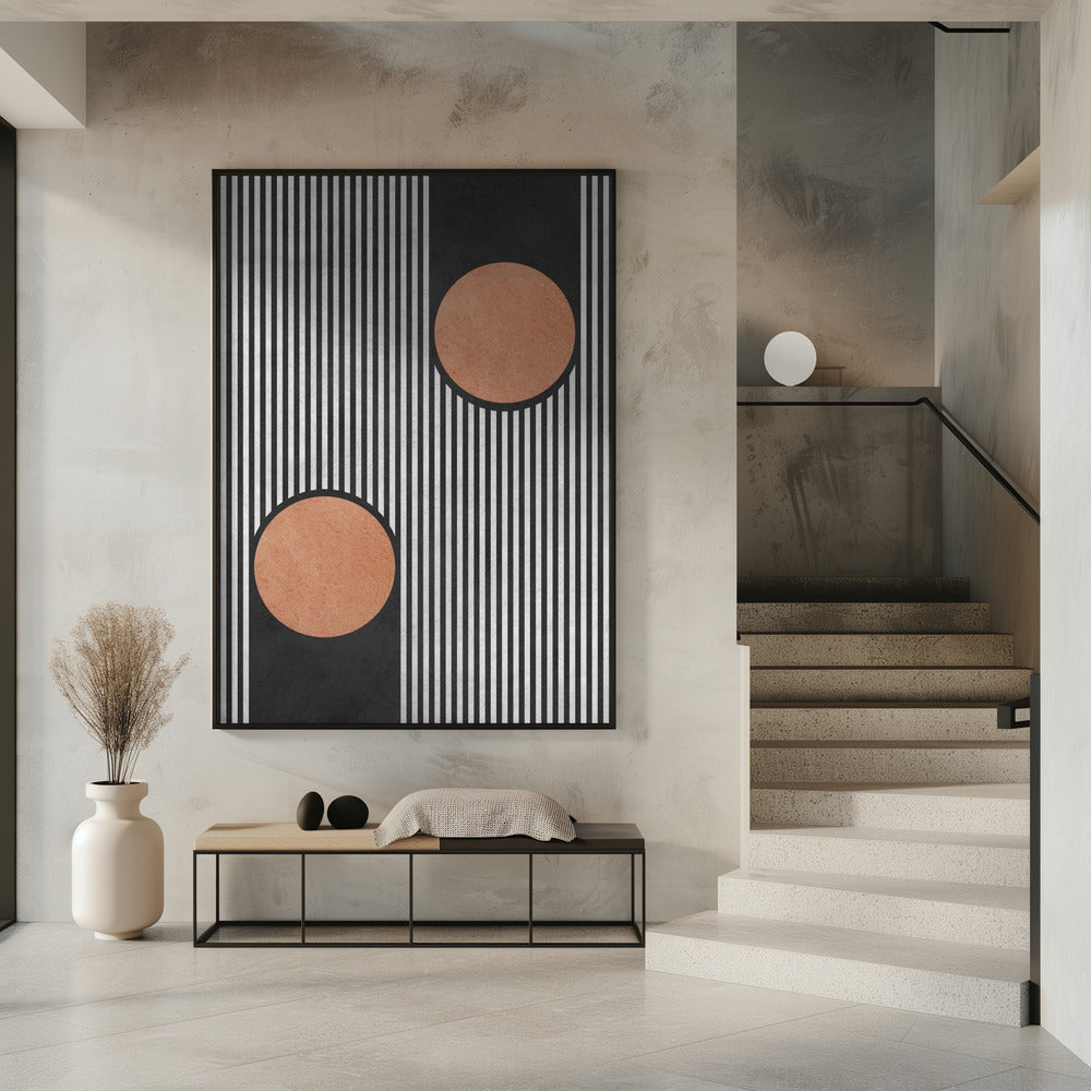 Circles on black background 2 | Poster