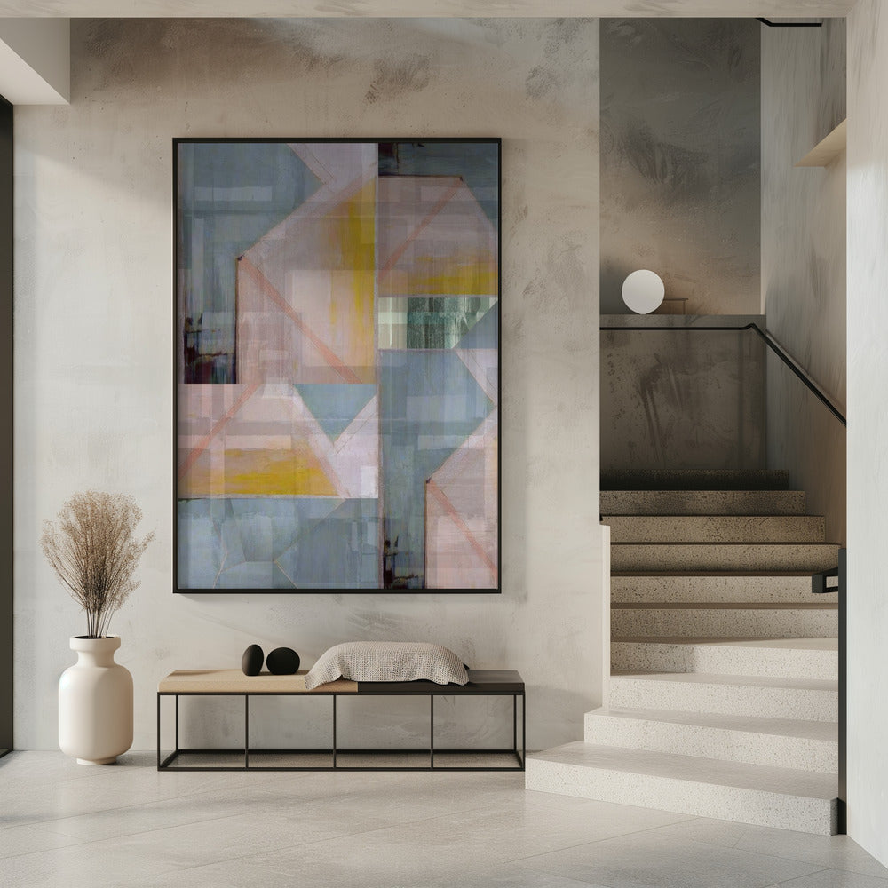 Abstract Shades of Blue and Neutral 3 | Poster