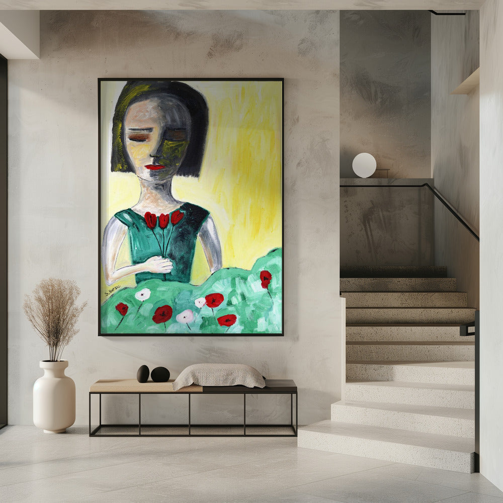 Lady in Garden | Poster