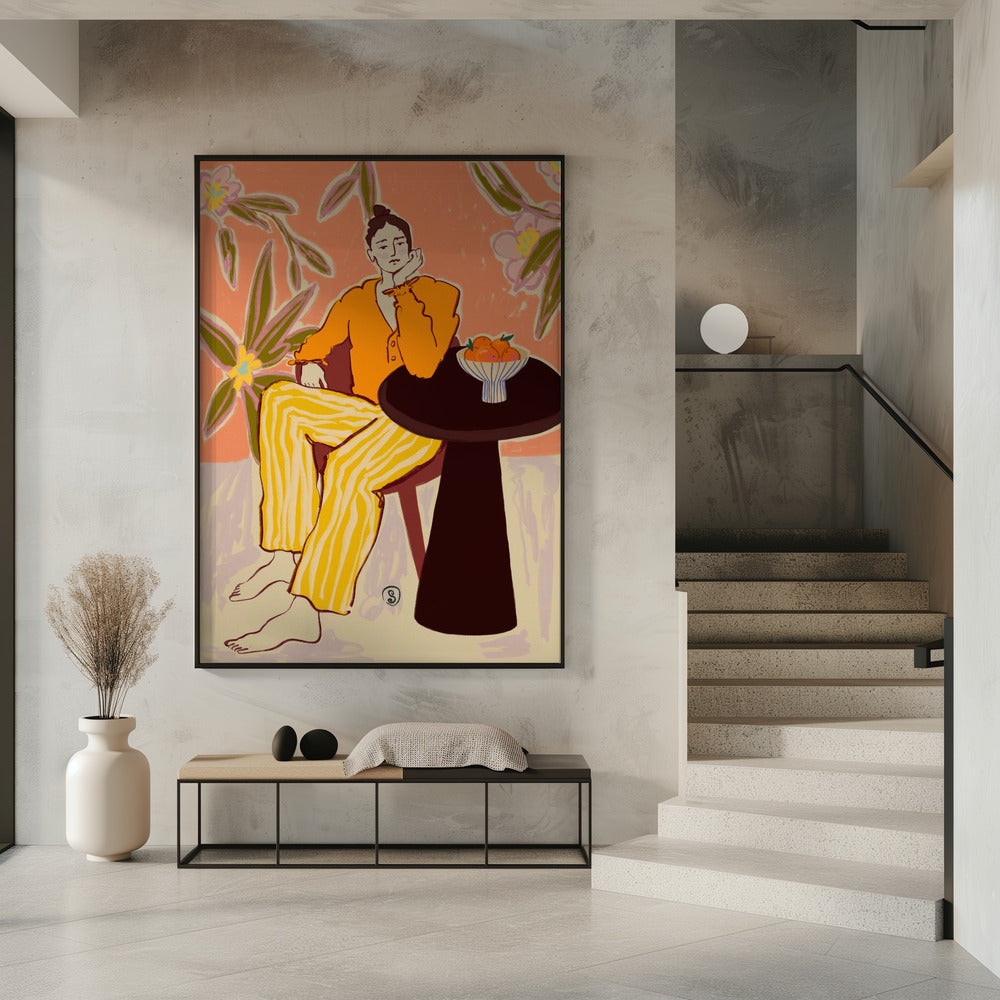 Woman With Oranges | Poster