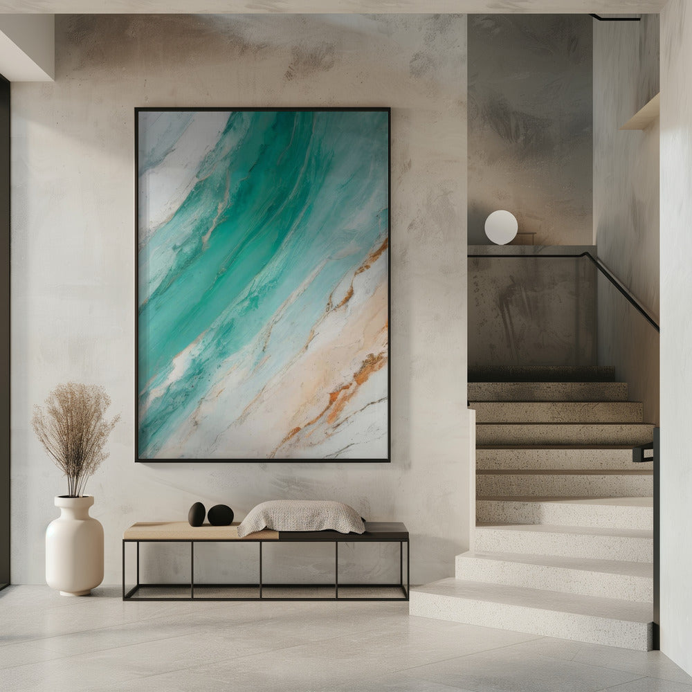 Ocean Waves Or Marble Patterns | Poster