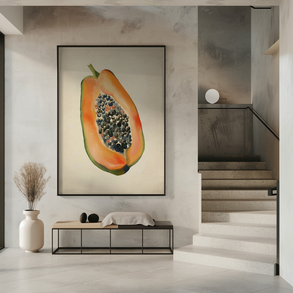 Vintage fruit- Papaya | Poster