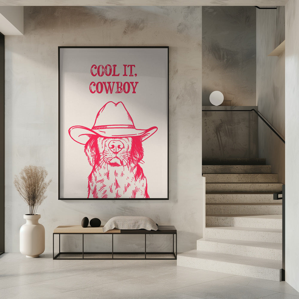 Cool it Cowboy Pink | Poster