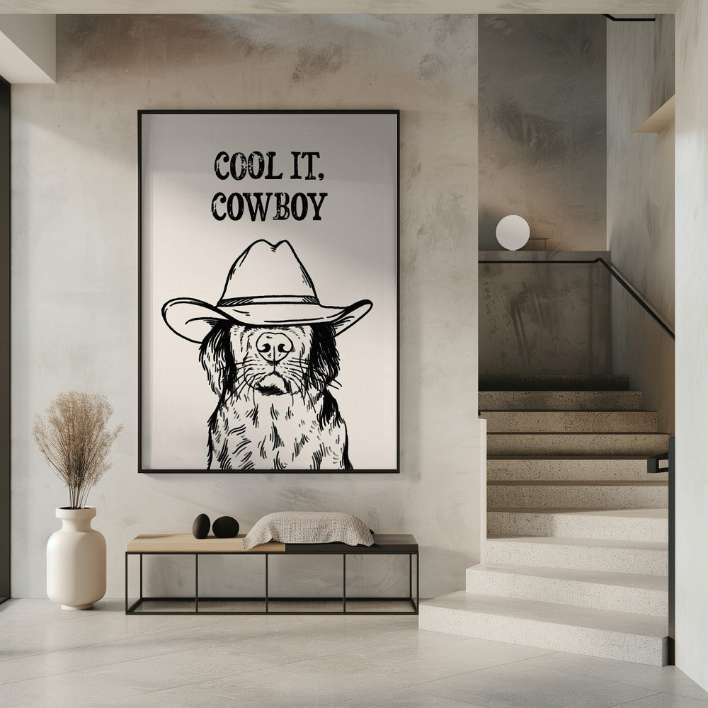 Cool it Cowboy Black | Poster