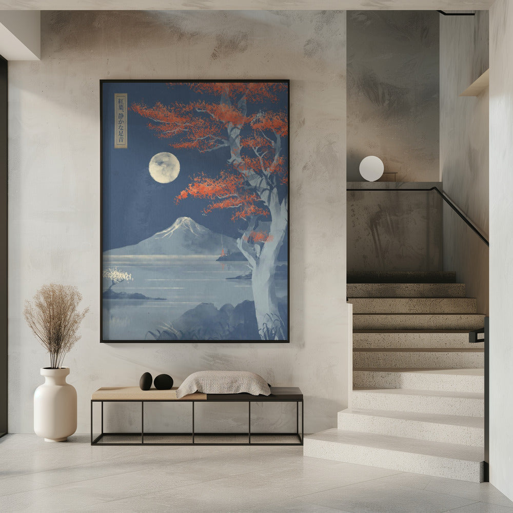 Crimson Leaves, Silent Steps | Poster