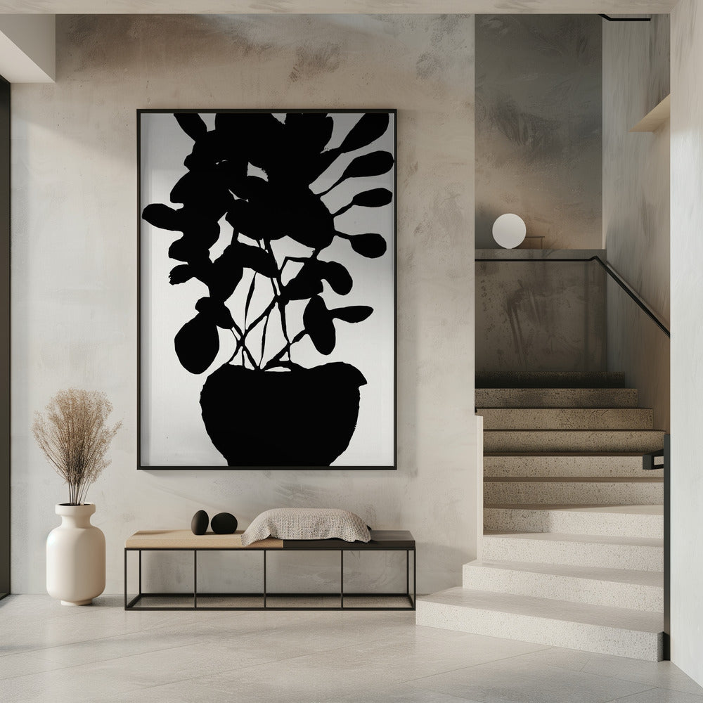Potted Plant Silhouette No3 | Poster