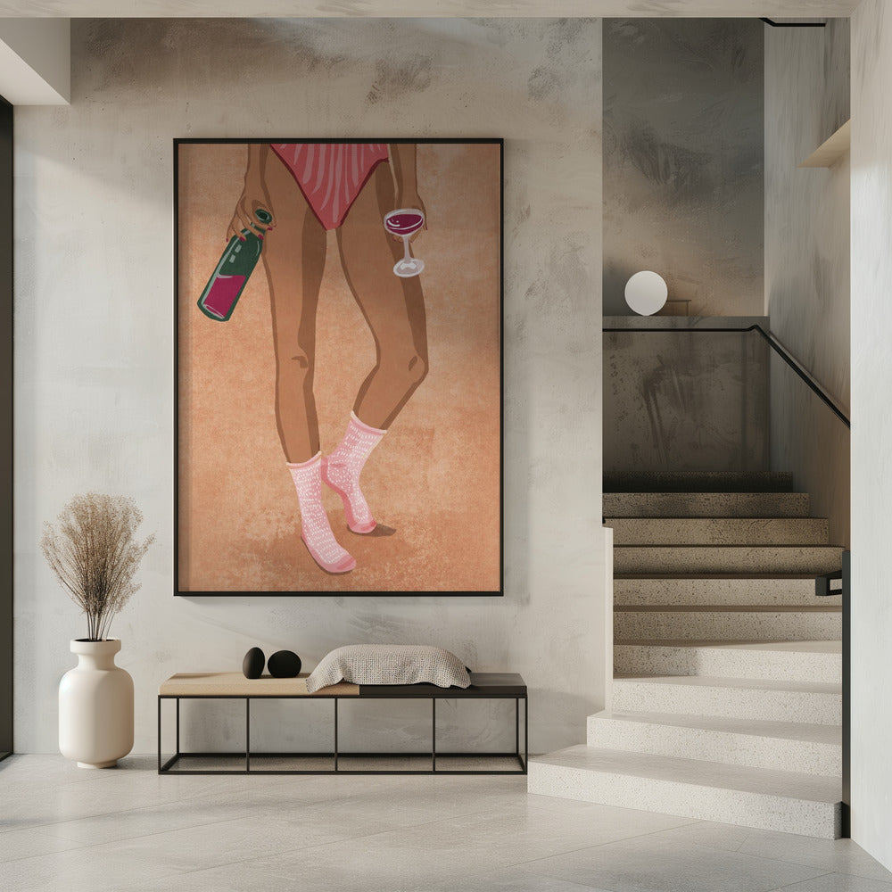 Wine and socks | Poster