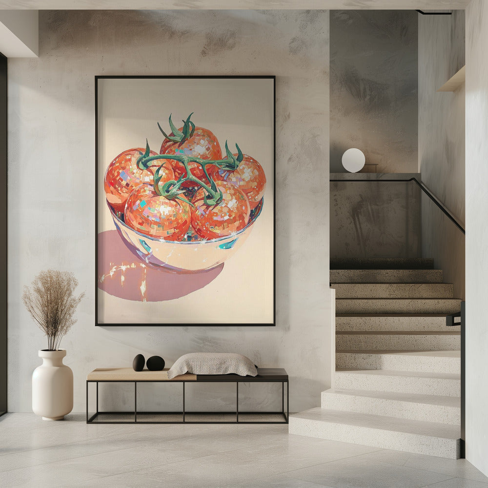 Disco Ball Tomatoes in a Bowl | Poster