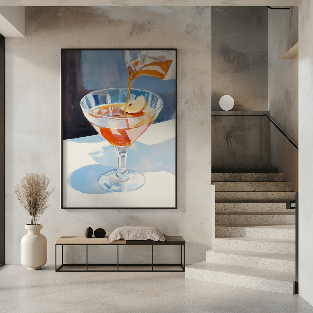 Pouring Lemon Tea into a Glass | Poster