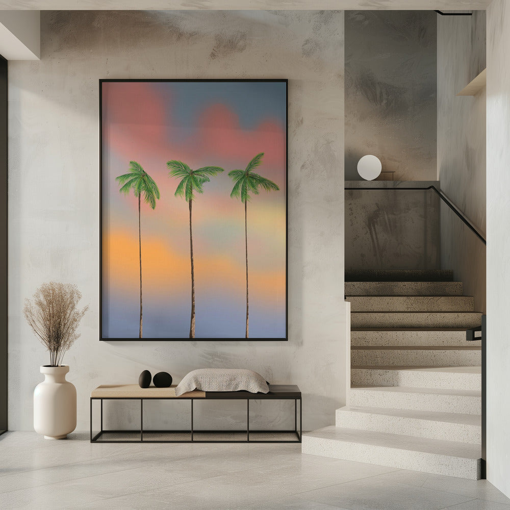 Three Tall Palm Trees | Poster