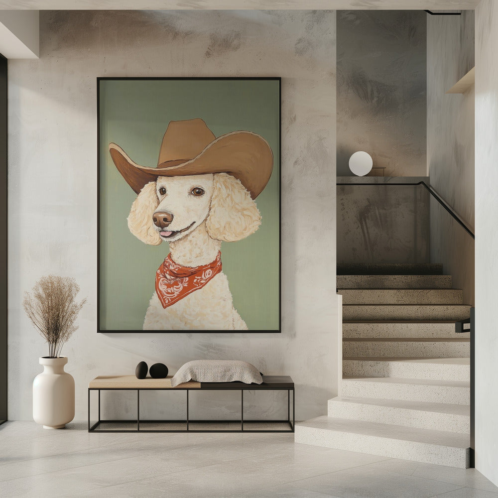 Cowboy Poodle Dog | Poster