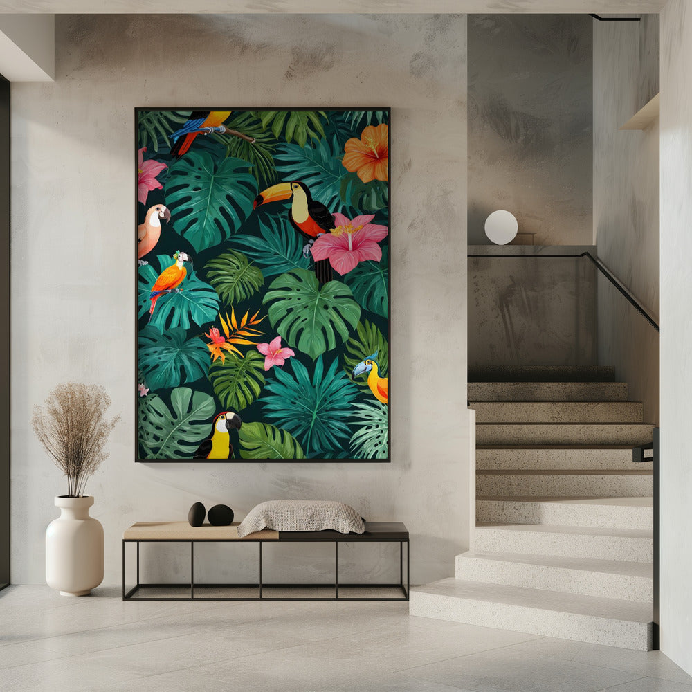 Tropical Paradise Jungle Pattern | Poster
