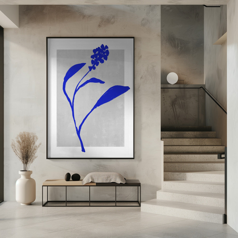 Azure Blossom Silhouette | Poster