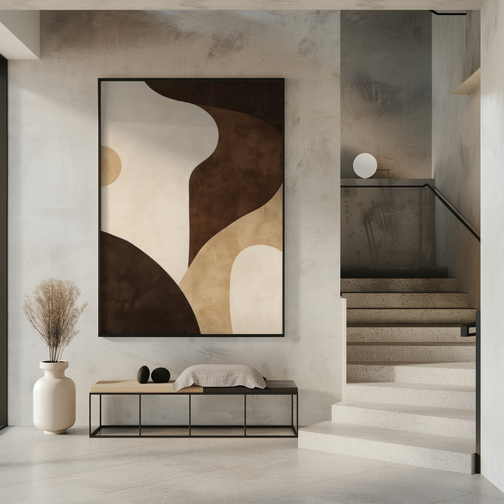 Brown Tones Geometric 2 | Poster