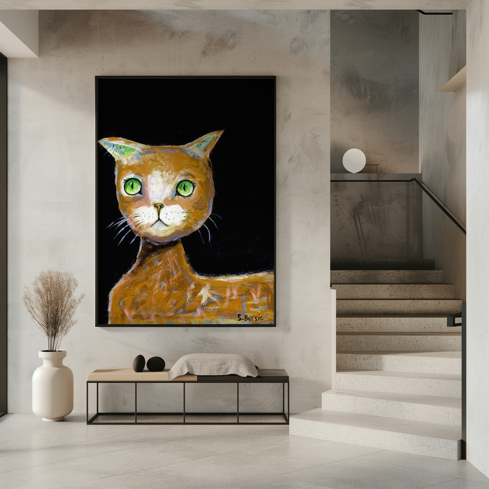 The Brown Big Eyed Cat | Poster