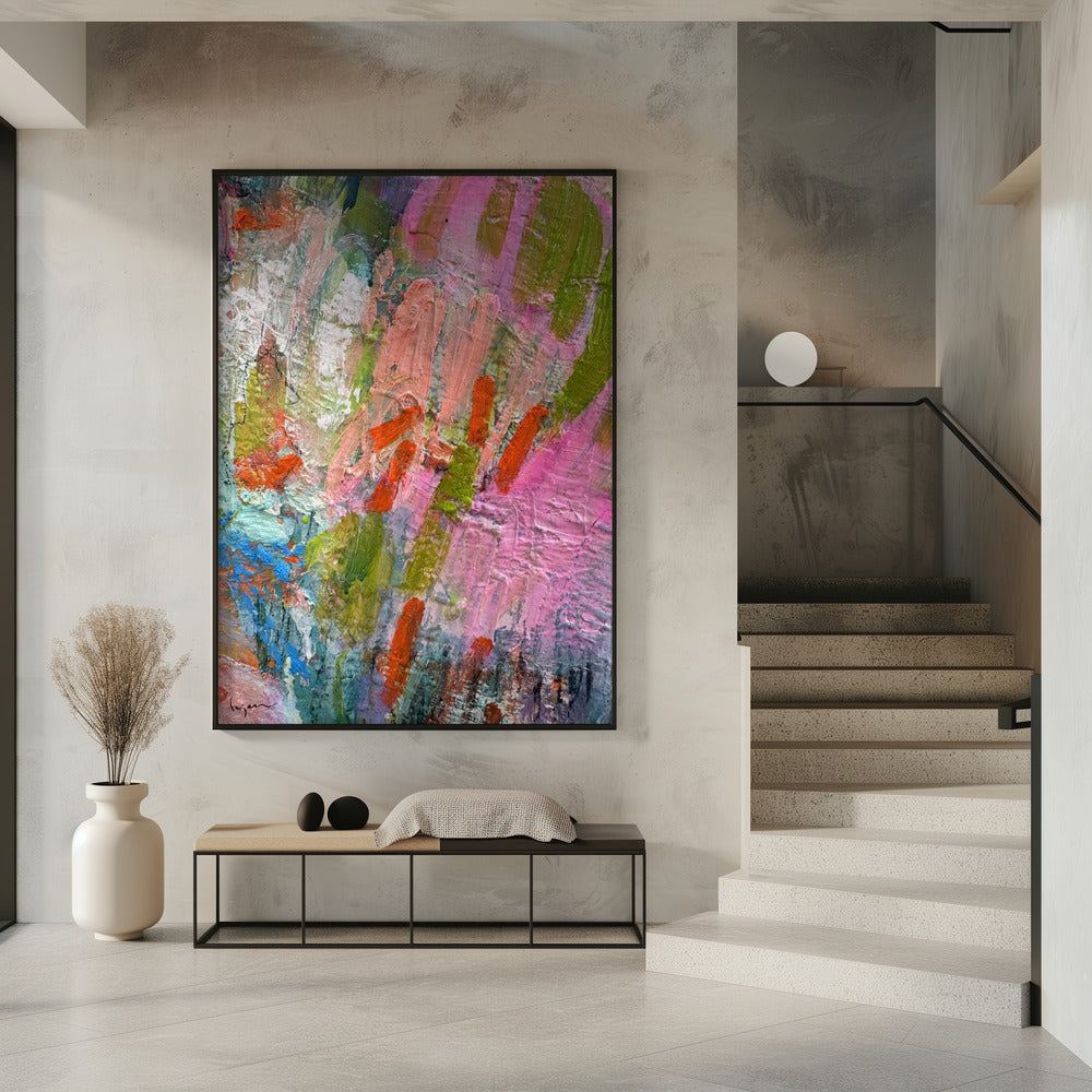 Whispering Pink Brushstrokes | Poster