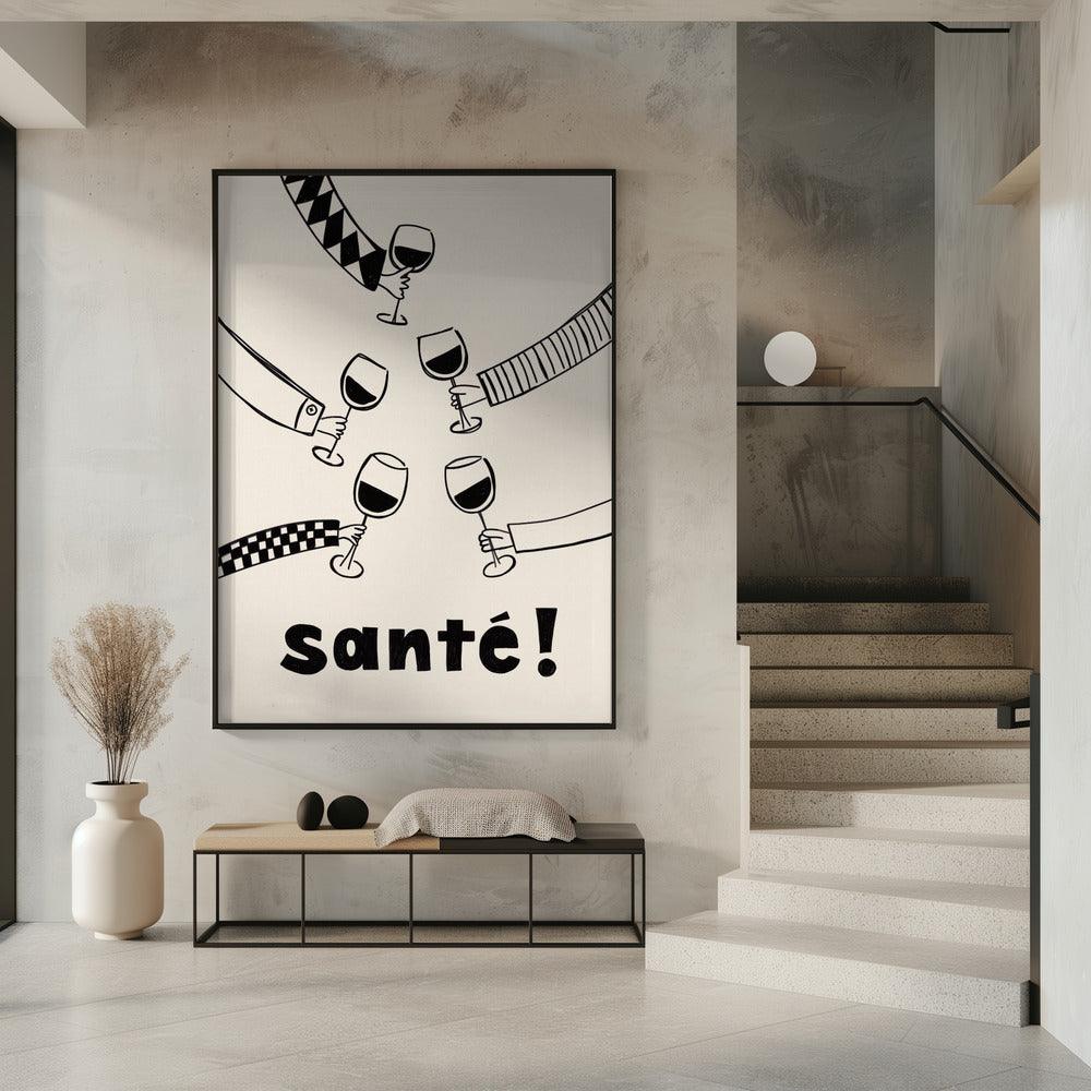 Santé Wine Party with Friends | Poster