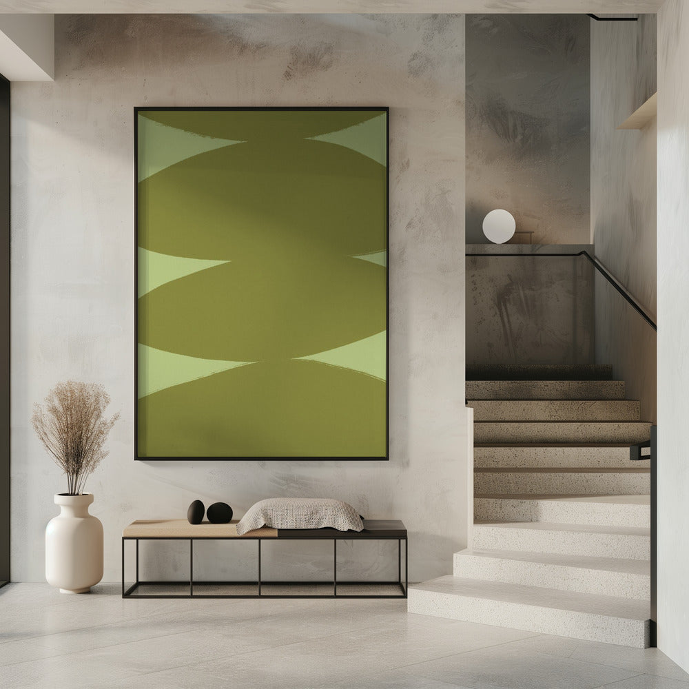Green Harmony Shapes | Poster