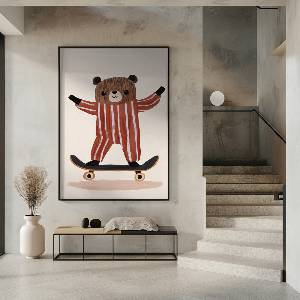 Skater Bear Joy | Poster