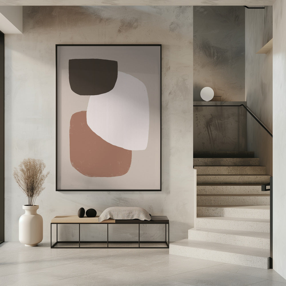 Minimalist Organic Shapes in Earthy Tones | Poster