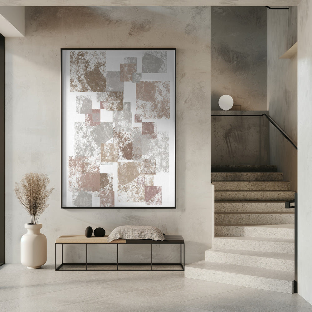 Abstract Brown Cubes | Poster