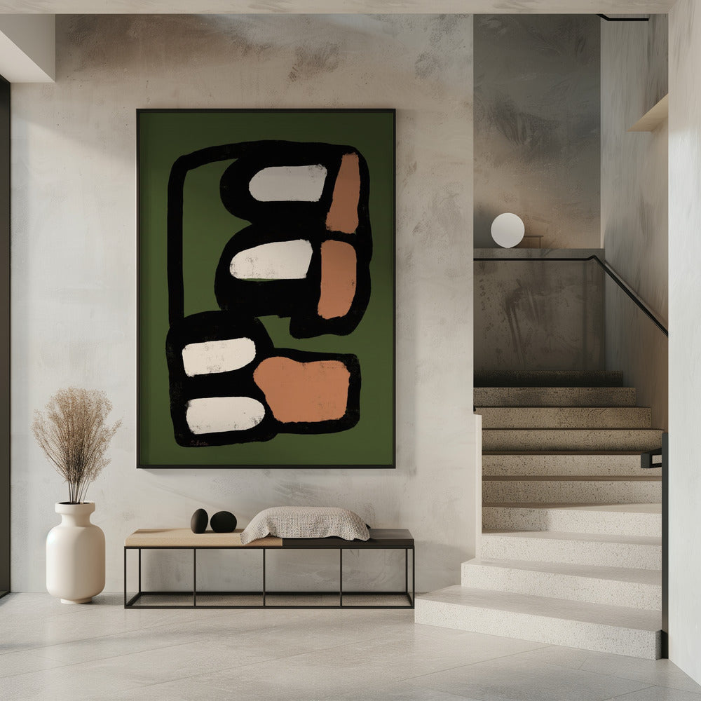 Oval abstract green | Poster