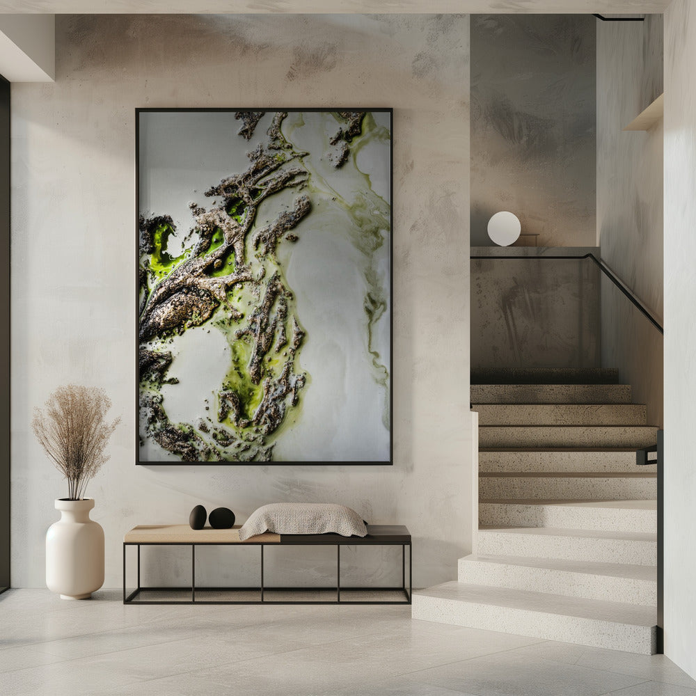 Contemporary Art - Olive Enigma -  Green accent | Poster