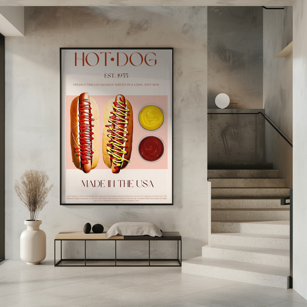 Hot Dogs with Mustard and Ketchup | Poster