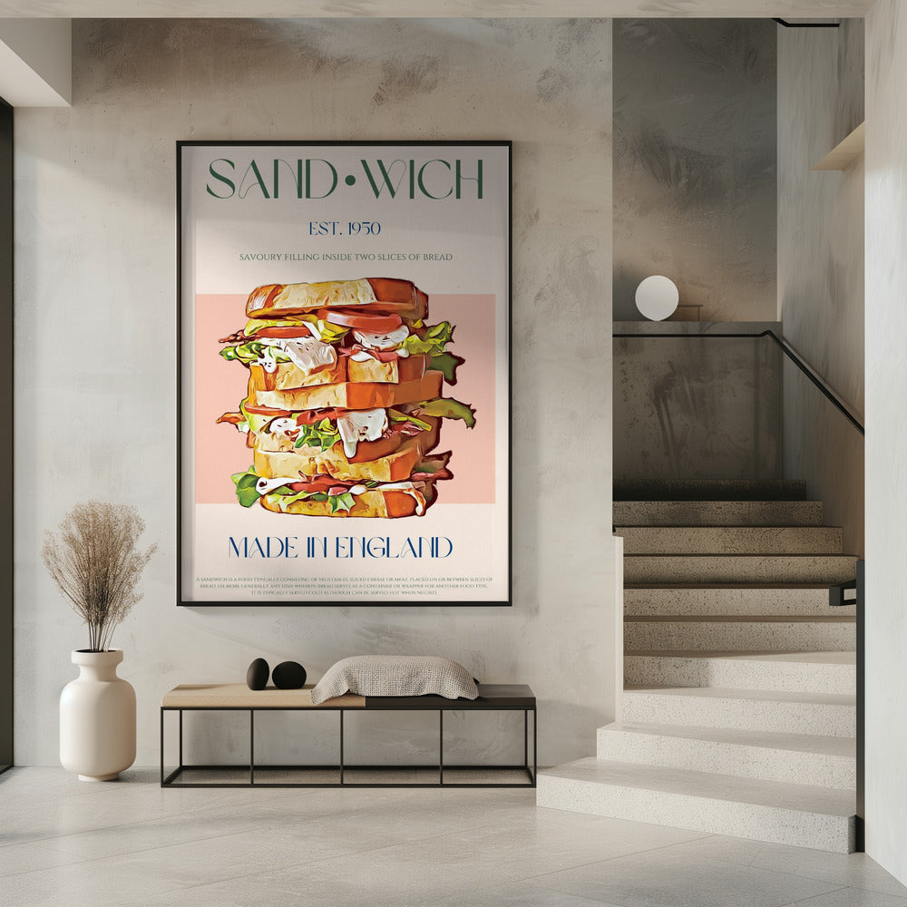Classic Sandwich Made In England | Poster