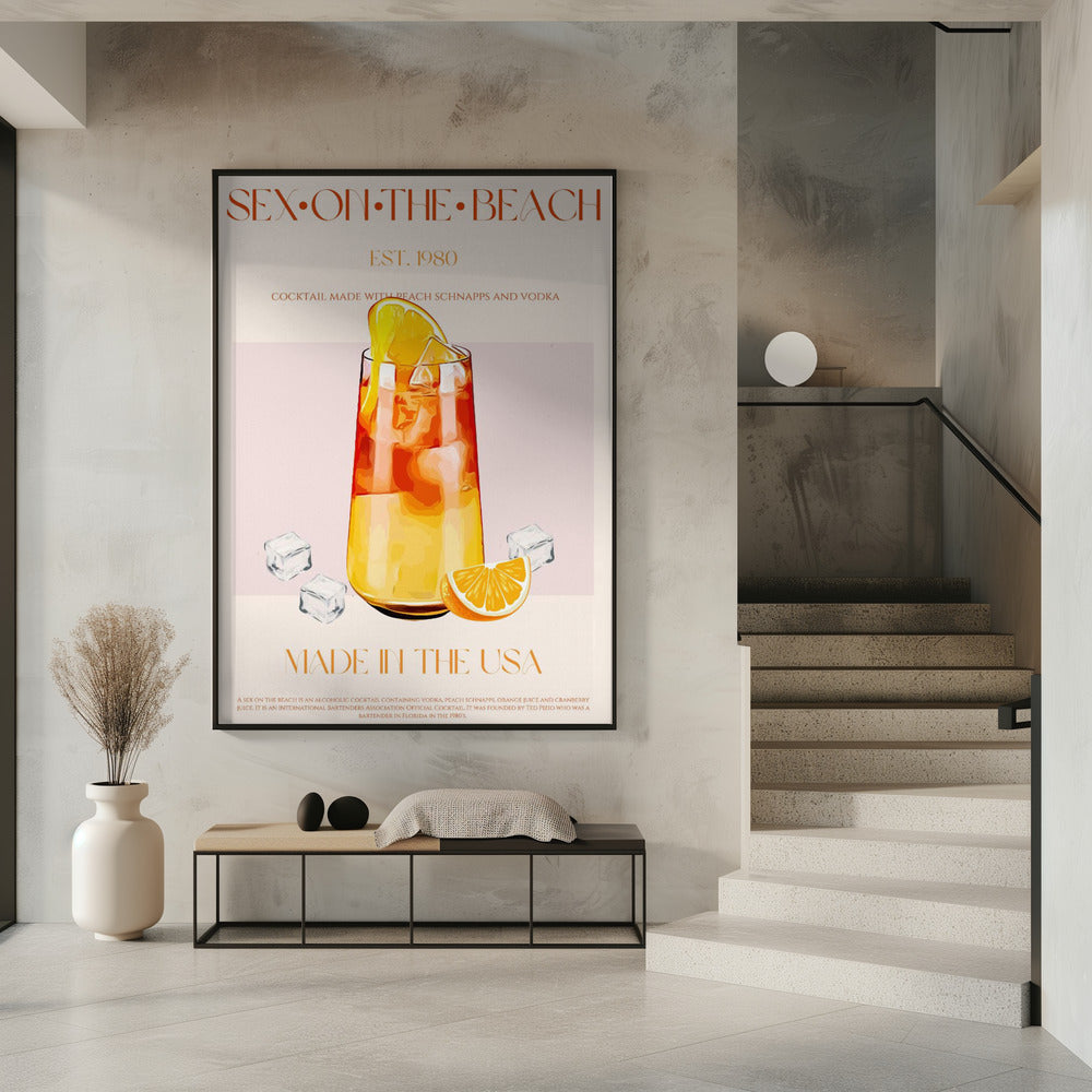 Tropical Sunset Sip | Poster