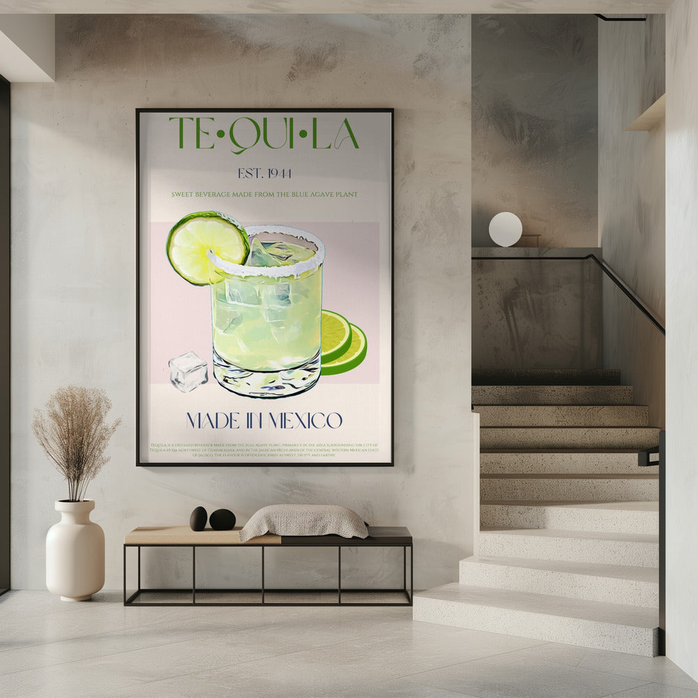 Tequila Drink With Lime And Ice | Poster