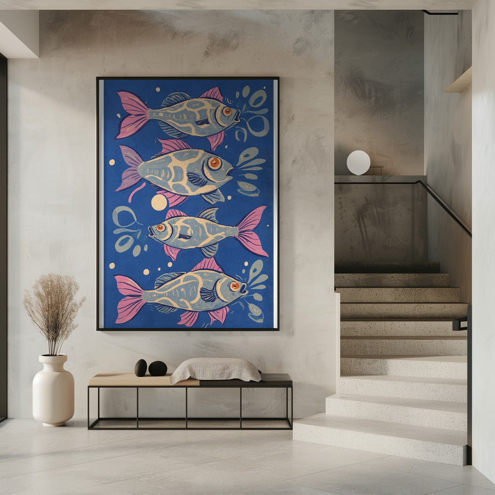 Vibrant Aquatic Dance | Poster