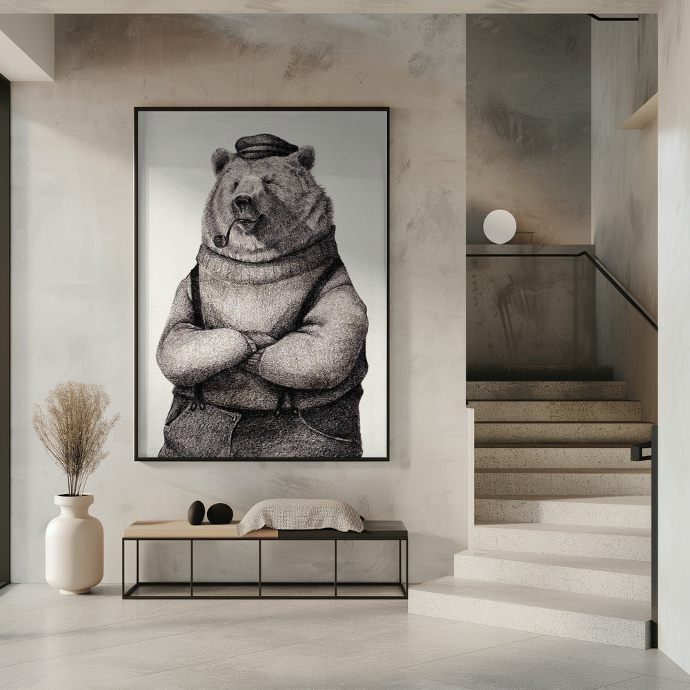 Bear In Vintage Attire | Poster