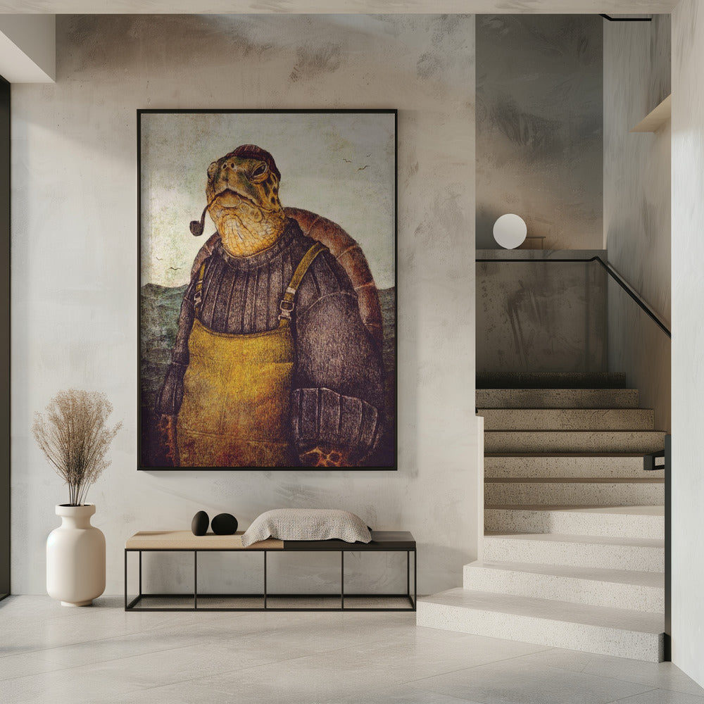Vintage Stylish Turtle | Poster