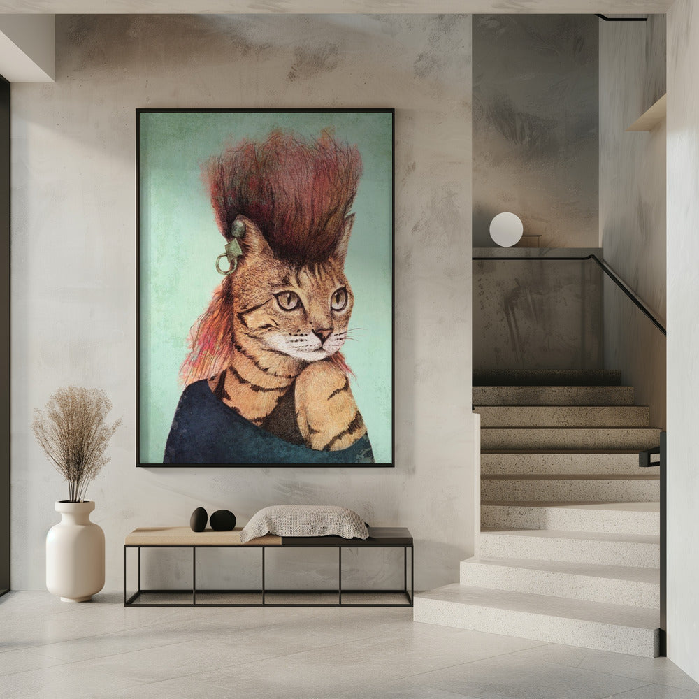 Stylish Tabby Cat | Poster
