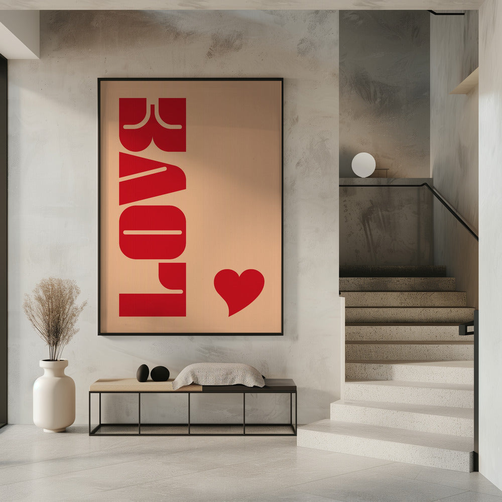 Red Bold Lettering | Poster