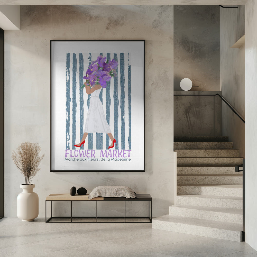 Flower Market Marche aux fleurs Paris | Poster