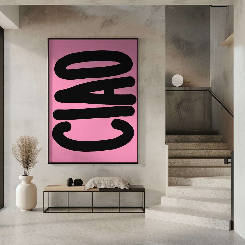 Bold Black Typography on Pink | Poster