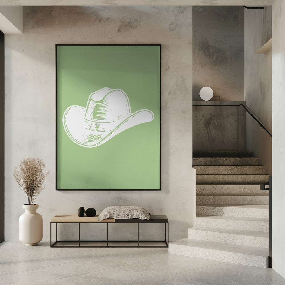Sage Green Cowboy Hat | Poster