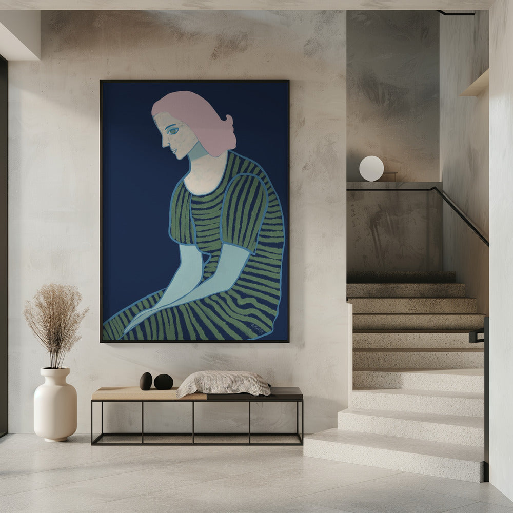 Lady sitting | Poster