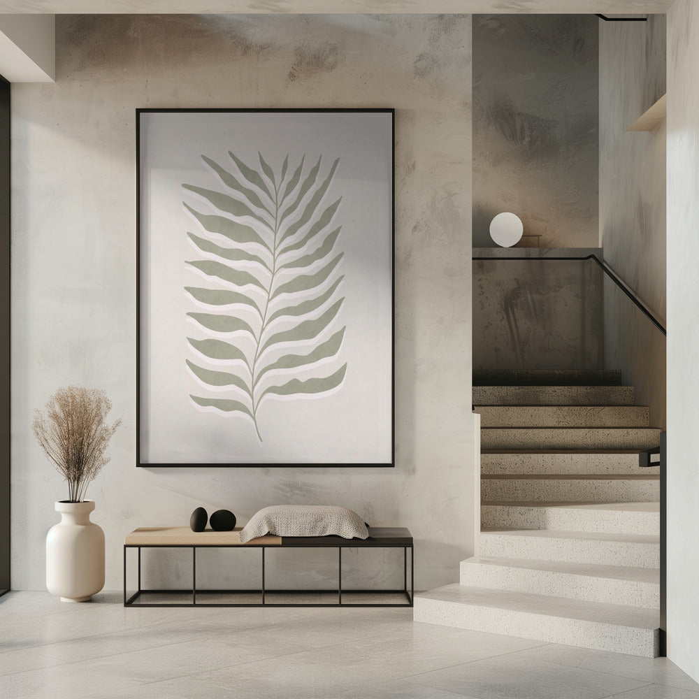 Olive Green Leaf | Poster