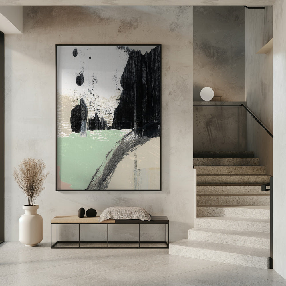 Dynamic Brushstrokes And Monochrome Contrasts | Poster