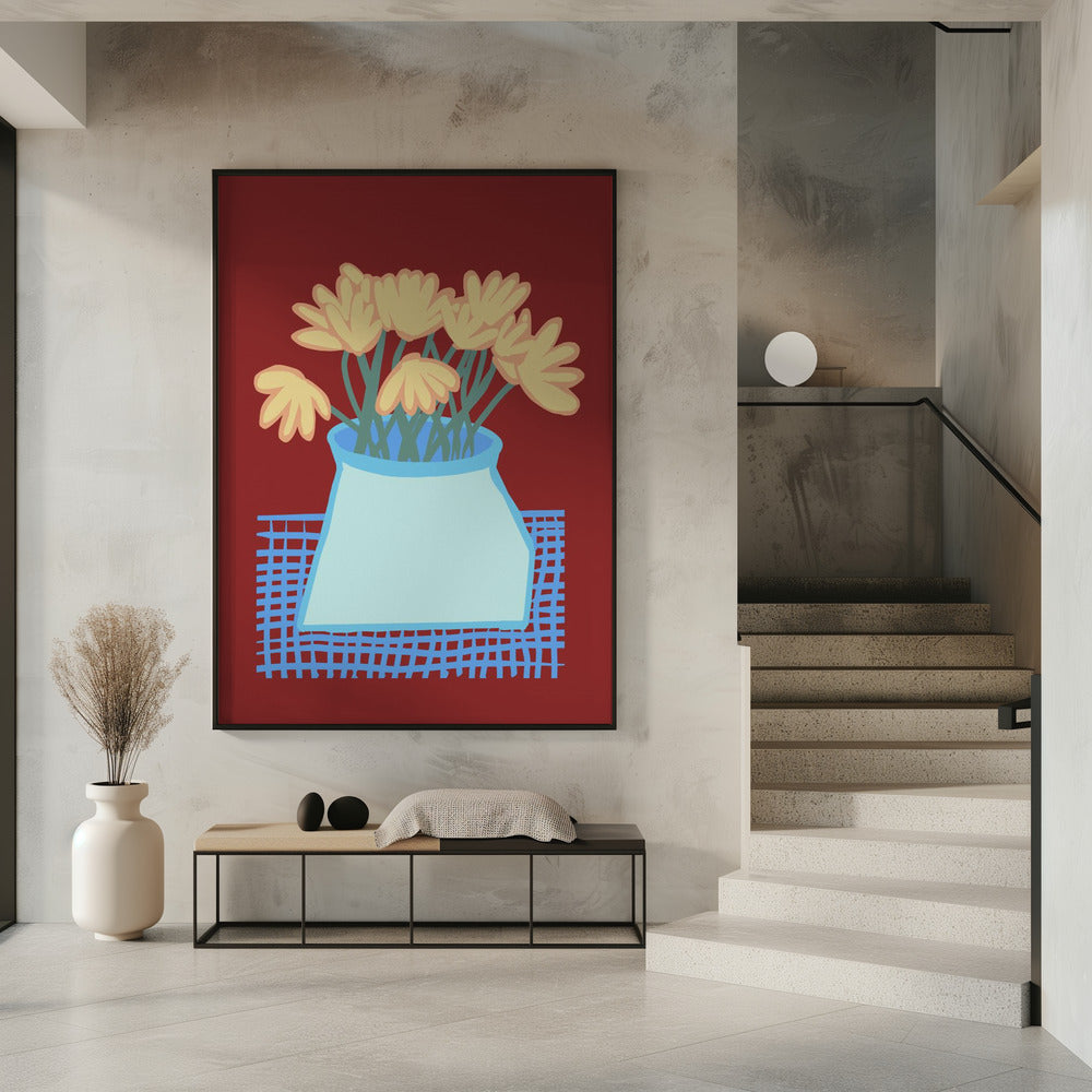 Daisies in vase | Poster