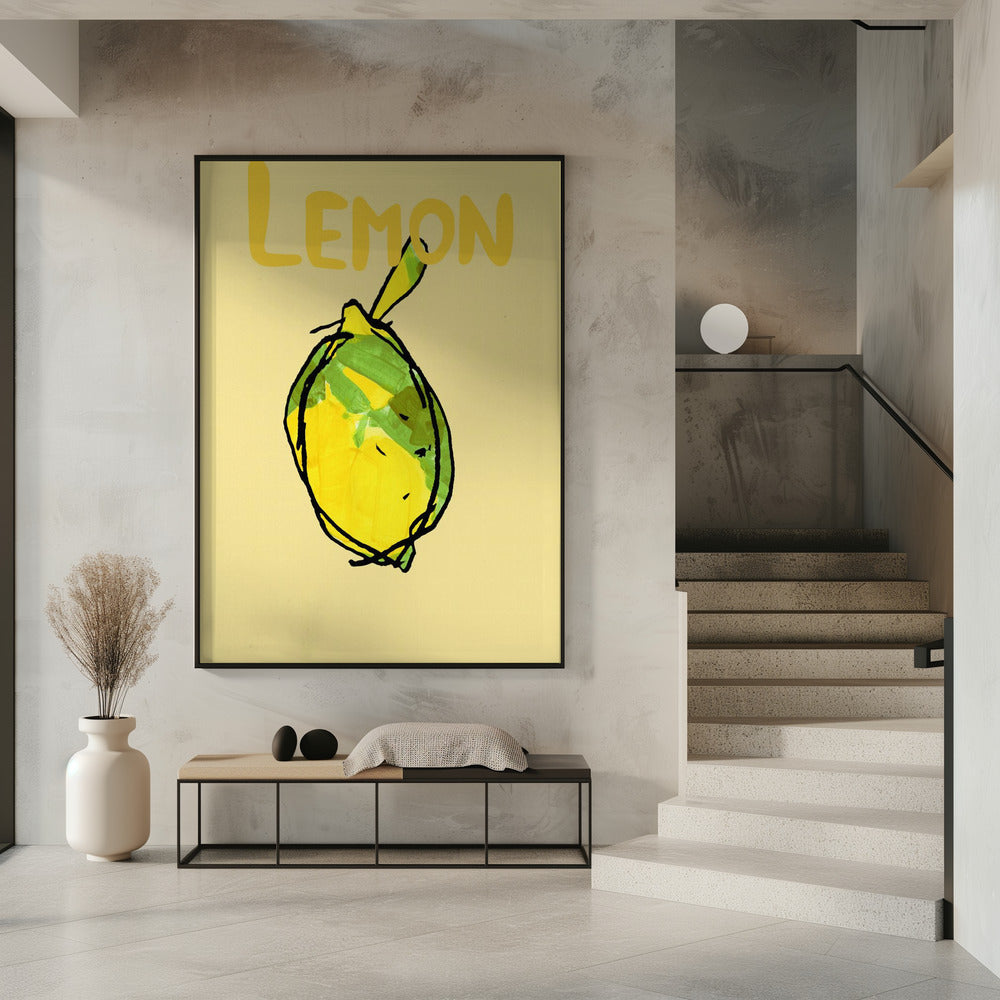 Yellow and Green Lemon | Poster