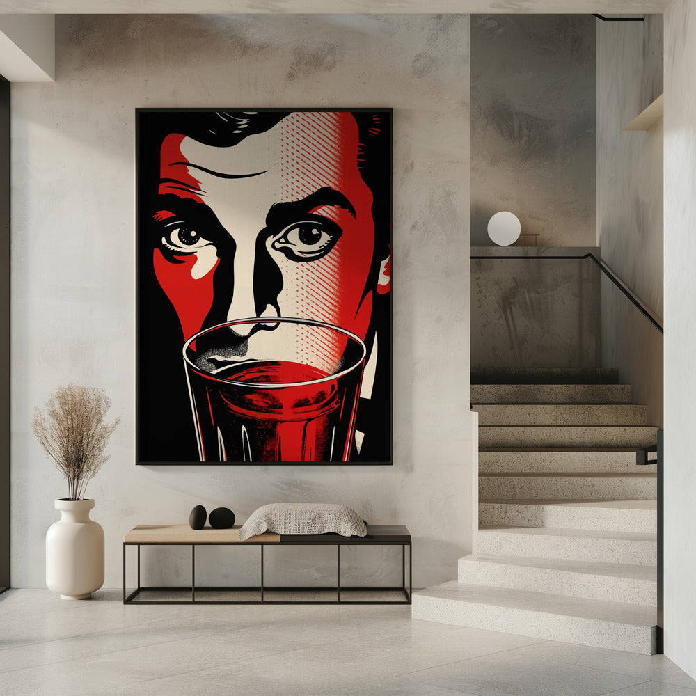 A Man with Intense Eyes | Poster